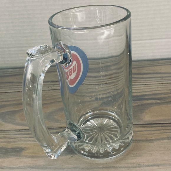 Chicago Cubs MLB Baseball Clear Glass Mug Stein with Emblem 12 oz - Picture 3 of 10